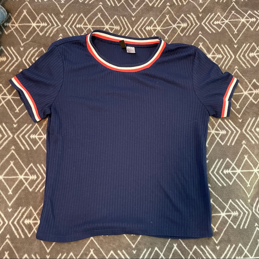 ribbed ringer tee